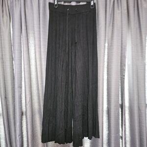 Eesome Black Ribbed Wide Leg Pants